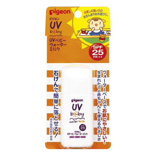 ครีมน้ำนมกันแดดสำหรับทารกและเด็กเล็ก Pigeon UV Baby Water Milk SPF25 PA++