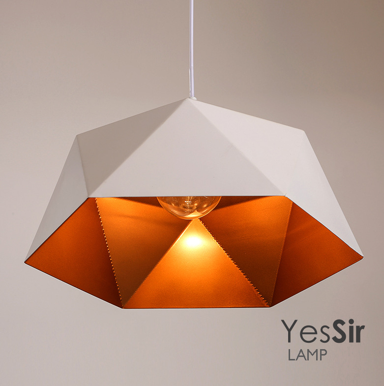 โคมไฟห้อยเพดานทรงเรขาคณิต