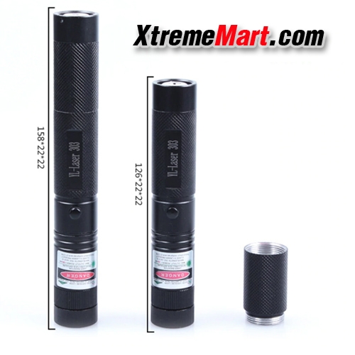 เลเซอร์ แสงสีเขียว Laser-303 ความยาวคลื่น 532nm Laser Pointer พร้อมแบตและเครื่องชาร์จ