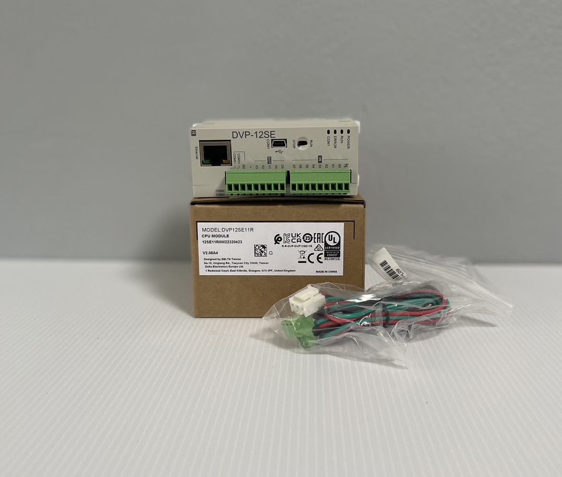 Delta PLC DVP Series Model:DVP12SE11R 8DI/4DO 24V (Relay)