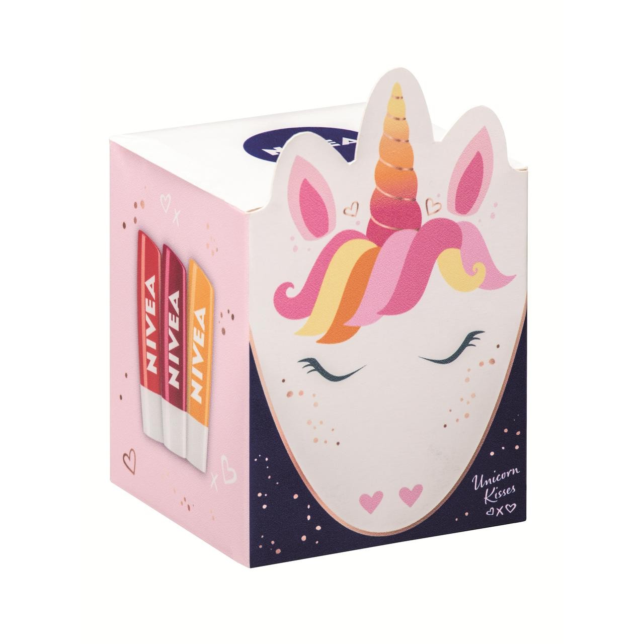ชุดของขวัญลิปบาล์ม NIVEA Unicorn Moments Shine Caring Lip Balm Giftset
