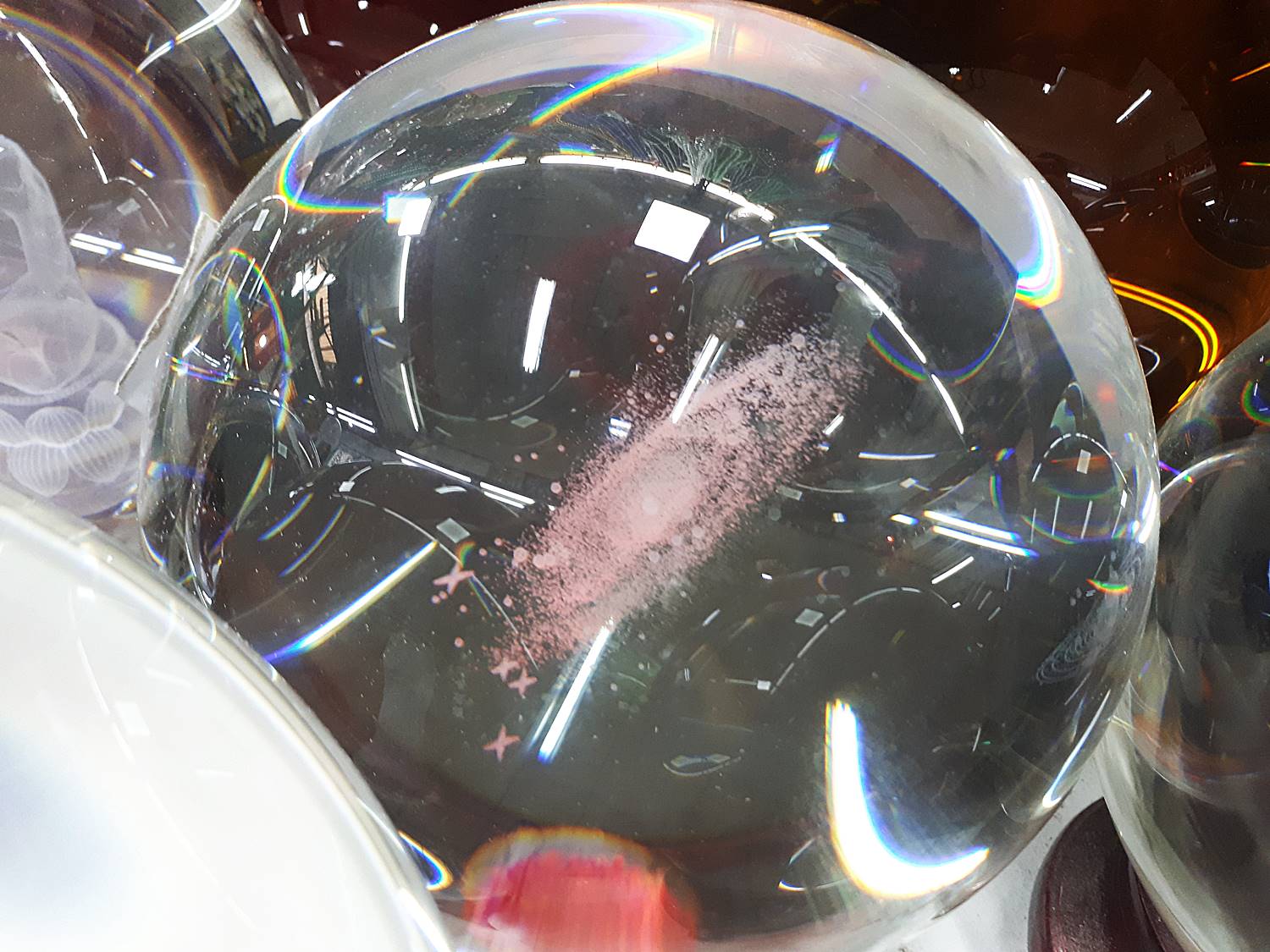 ลูกแก้ว ลาย จักรวาล 3มิติ - ขนาดใหญ่ 8นิ้ว(20ซม)