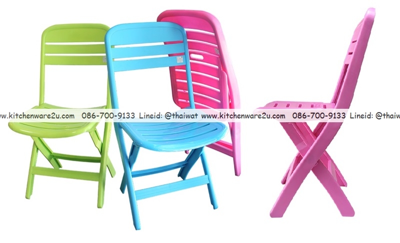 P11009 เก้าอี้พนักพิง (40 x 36.5 x 8 cm) พับได้ คละสี ราคาส่งต่อ 12 ตัว:เฉลี่ย 282.5 บต่อตัว