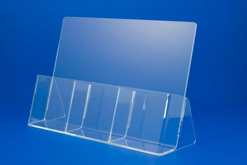 กล่องใส่โบรชัวร์ A4 พับ3 ตอนชนิด 2 ช่อง ชนิด 1 ชั้น Brochure Holder A4