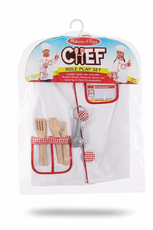 ชุดแฟนซีคอสตูมพร้อมอุปกรณ์สุดน่ารัก Melissa & Doug Chef Role Play Costume Set