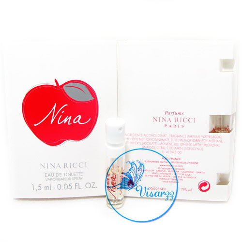 Nina Ricci EDT Spray 1.5mL น้ำหอมกลิ่นหอมหวานแนวน่ารักสดใส น่ากินกลิ่นแบบแอปเปิ้ลหวานๆ