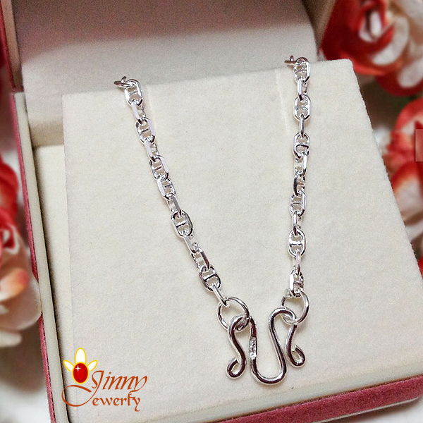 สร้อยคอเงินแท้ สำหรับเด็ก ลายโซ่ตัดกลาง (งานไทย) 1.5 มิล
