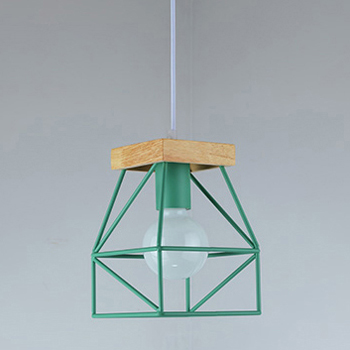 เฟลิก (Felix) โคมไฟเส้นลวดดัด หัวไม้ แขวนเพดาน โคมไฟขนาดเล็ก