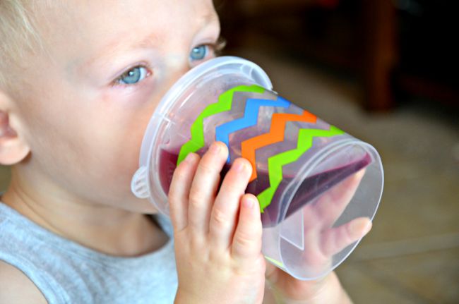 แก้วหัดดื่มสำหรับเด็กเล็ก evenflo Tilty TripleFlo (Pink)