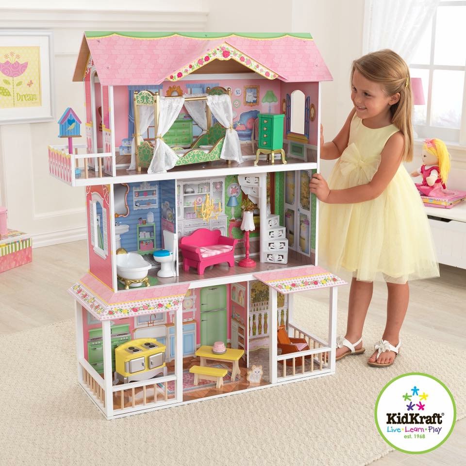 บ้านตุ๊กตาในฝันสำหรับลูกสาว KidKraft Sweet Savannah Wooden Dollhouse