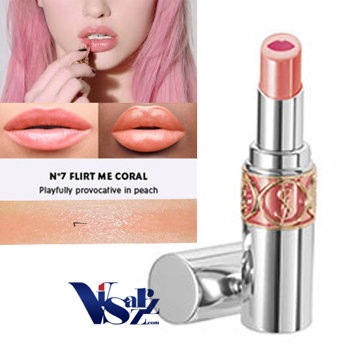 (N°7 Flirt Me Coral) YSL Volupte Tint-in-Balm ลิปบาล์มรูปแบบใหม่ ด้วยเนื้อลิปสติกสองแบบ พร้อมมอบสีสันสวยงามด้วยเนื้อสีชั้นใน รวมถึงบำรุงริมฝีปากด้วยบาล์มชั้นนอก ให้เรียวปากของคุณดูเปล่งประกาย สุขภาพดี อย่างเป็นธรรมชาติ