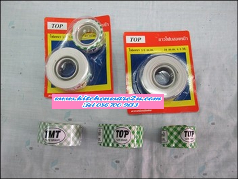 P08397 กาวสองหน้า TOP TP-121 ราคาส่งต่อ 50 โหล: 600 แพค:เฉลี่ย 6 บ/แพค (ขายส่งยกมัด ยกลัง)