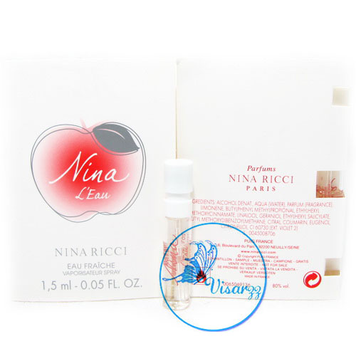Nina Ricci L'Eau Eau Fraiche Spray 1.5mL น้ำหอมกลิ่นฟลอร่าฟรุ๊ตตี้สำหรับสาวโมเดิลสดชื่น สนุกสนาน