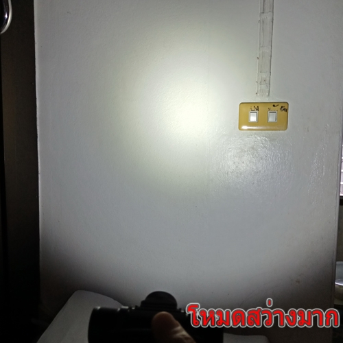 ไฟฉายคาดหัว 1หลอด บอดี้อลูมินั่ม สว่าง 1000ลูเมนส์ แสงขาว + สายชาร์จ USB (ไม่รวมแบต)