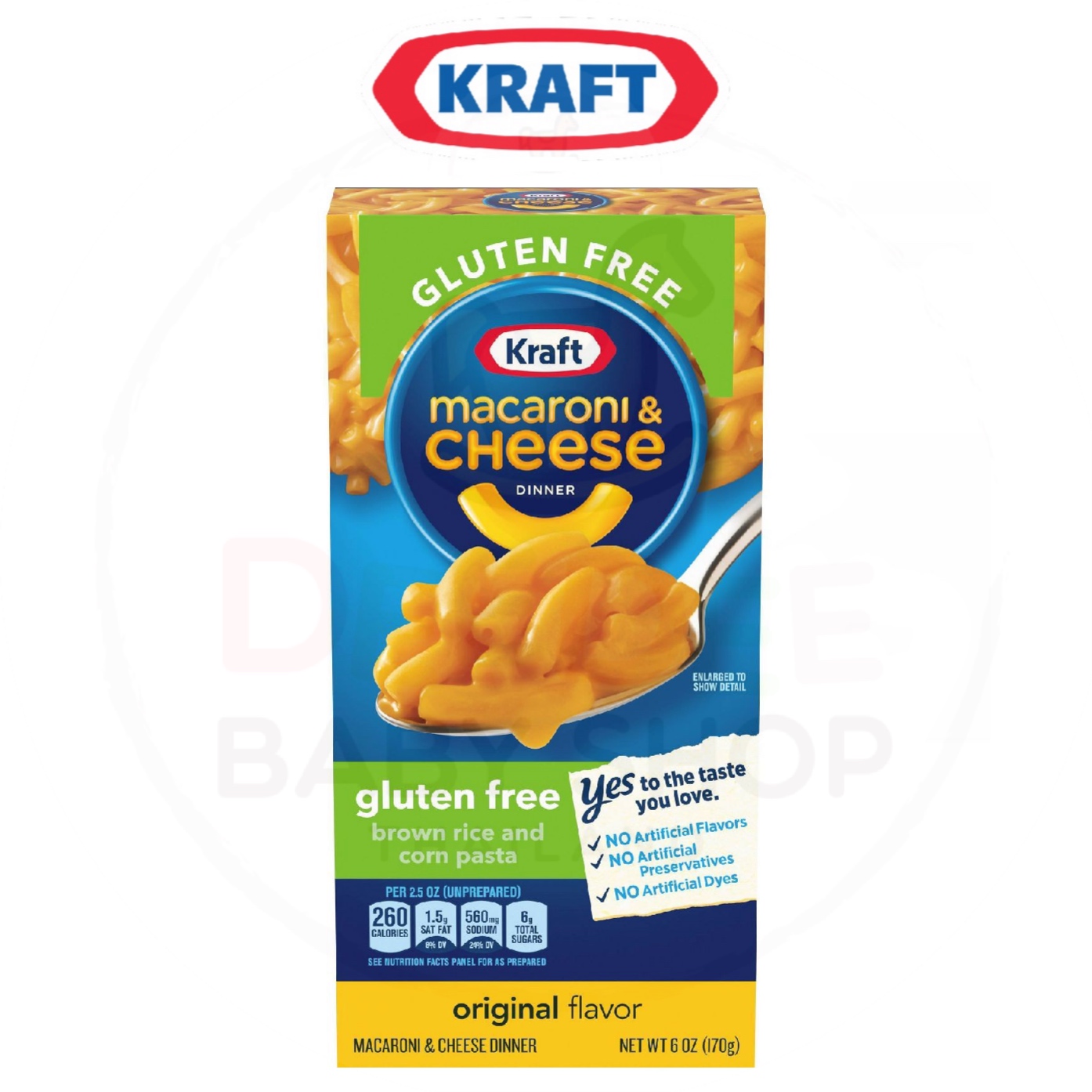 มะกะโรนีชีสสูตรปราศจากกลูเต็น Kraft Macaroni & Cheese Dinner - GLUTEN FREE