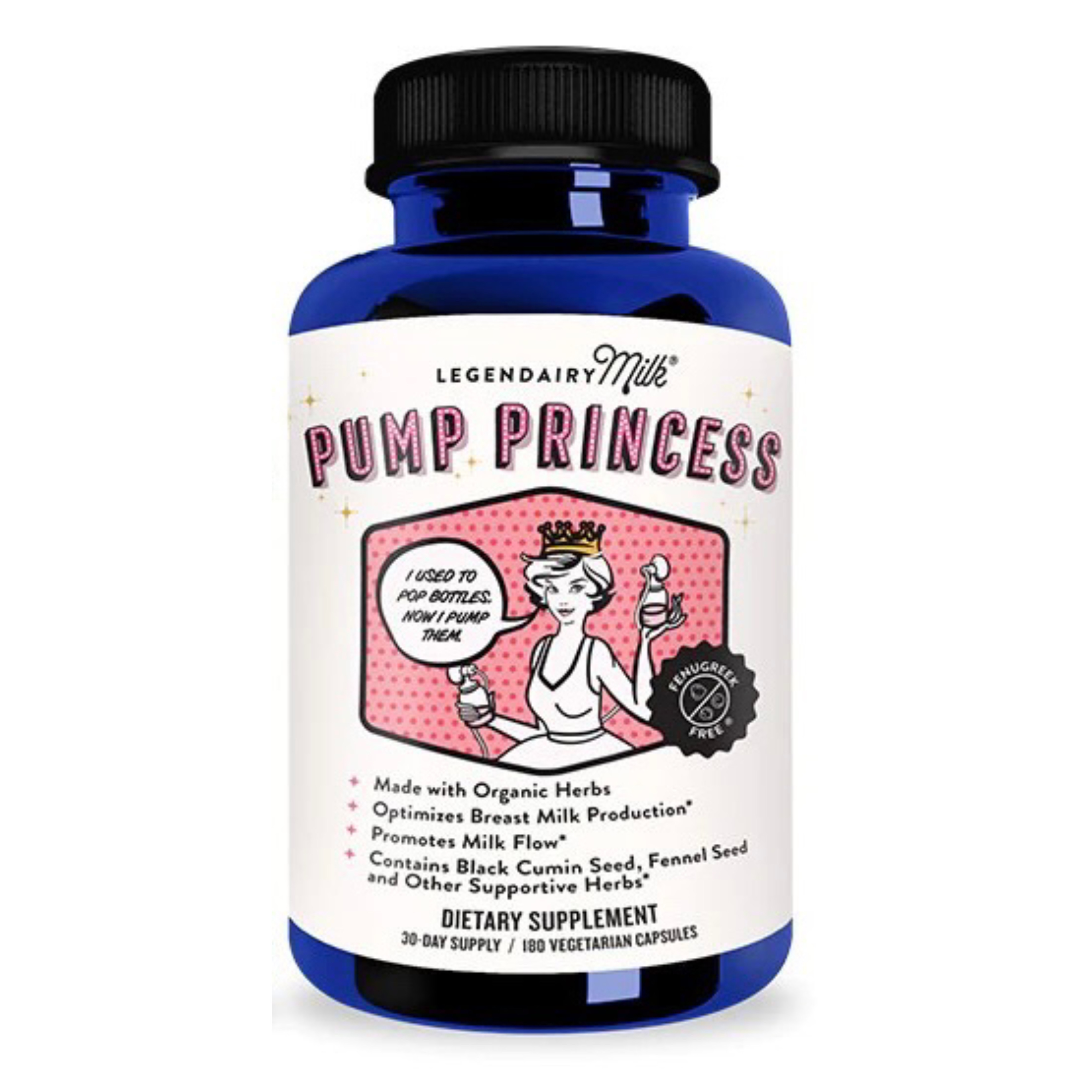 วิตามินบำรุงน้ำนมสำหรับคุณแม่ปั๊มนม Legendairy Milk Pump Princess (180 Capsules)