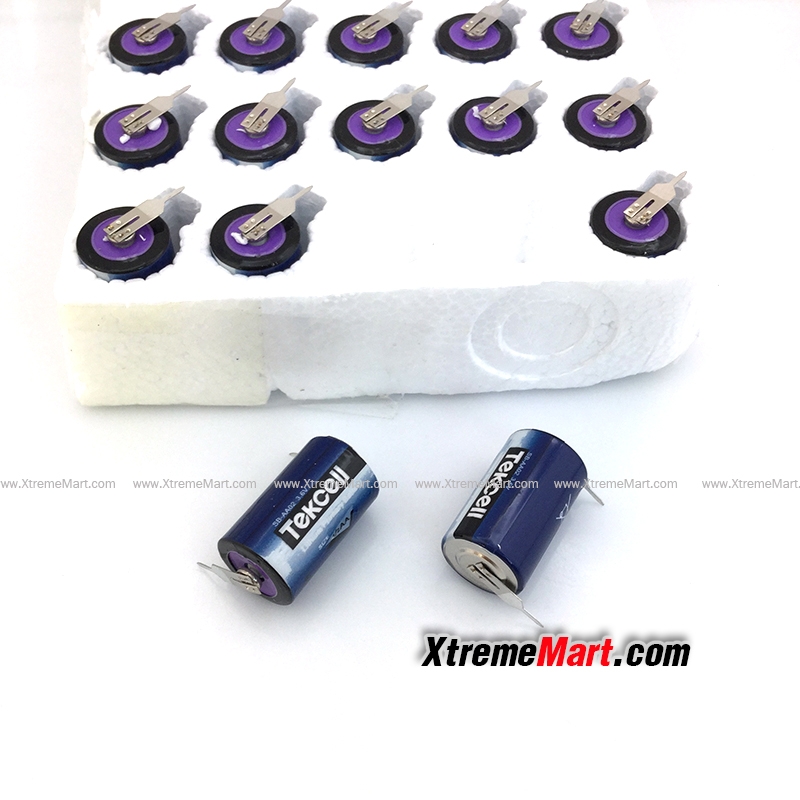 แบตเตอรี่ Tekcell 1/2AA 14250 (มีขา) BATTERIES - SB-AA02 3.6V 1200mah Lithium Battery