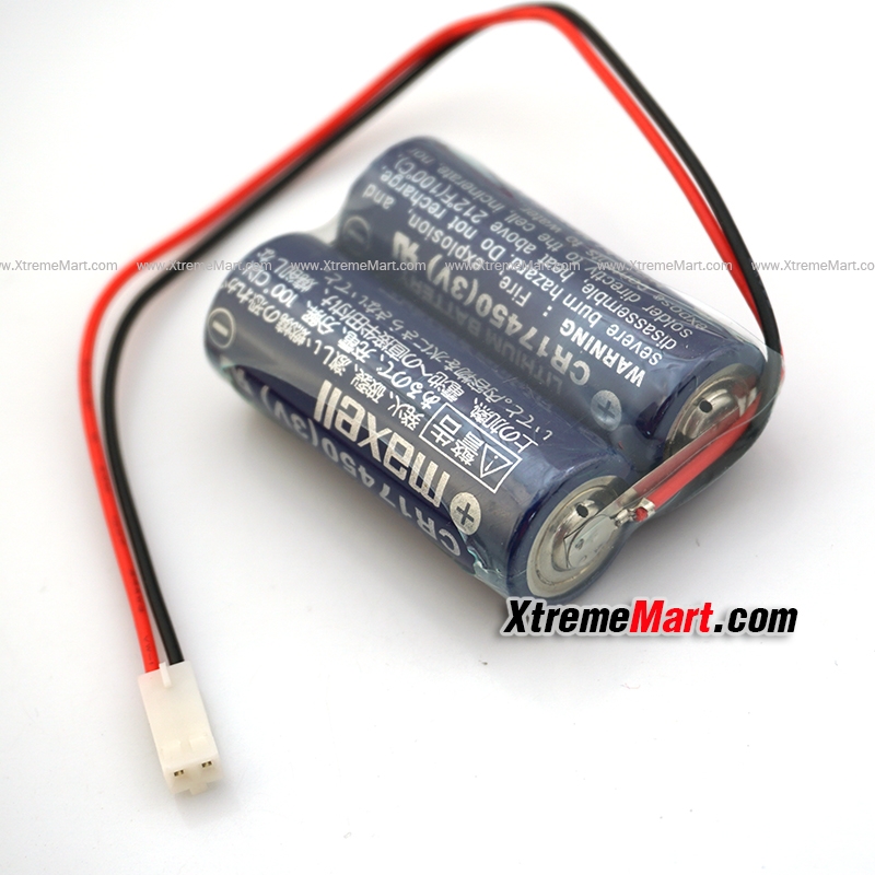 แบตเตอรี่ Maxell CR17450 3v 2 ก้อนต่อขนาน 2 CR17450 Battery