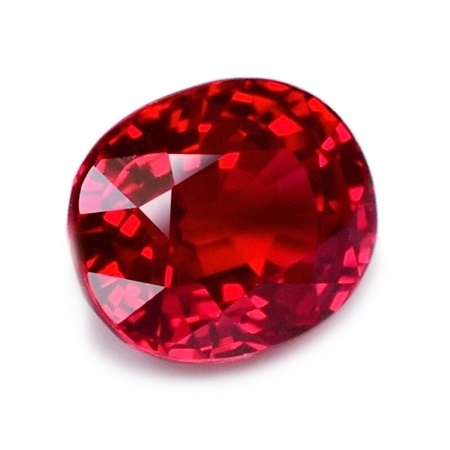 Natural Ruby พลอยทับทิม เกรดสวย รูปไข่ หนัก 2.14 กะรัต สีแดงสวย หวาน ไม่ติดดำ ไม่ติดส้ม ความสะอาดมองตาเปล่าไม่มีตำหนิ ส่องด้วยกล้องขยายสะอาดไม่มีตำหนิ