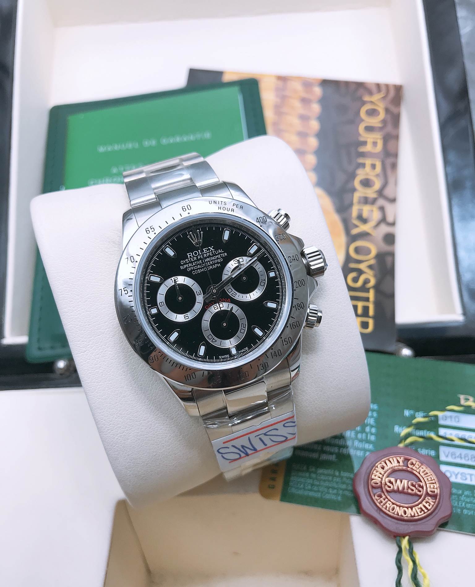 นาฬิกา Rolex Cosmograph Daytona Black Dial and Ceramic 116509 Swiss Grade