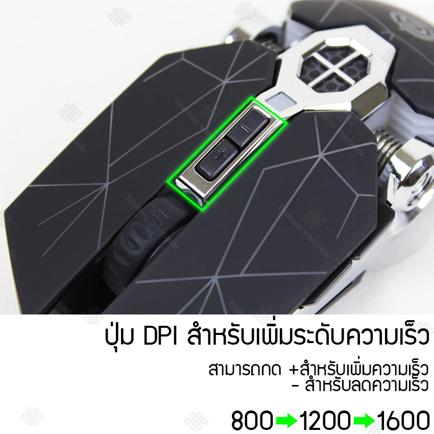 Elit เมาส์ไร้สายไม่ต้องใส่ถ่าน เมาส์เกมมิ่ง เมาส์เล่นเกม เมาส์ออฟติคอล เมาส์มาโคร 6ปุ่ม ความแม่นยำสูง เก็บเสียง ปรับDPI 800-1600 มีไฟRGB random7สี น้ำหนักเบา ชาร์จผ่านพอร์ตเชื่อมต่อUSB ไม่ต้องใส่แบตเตอรี่ Optical RGB Gaming Mouse รุ่น Wireless Mouse Viper