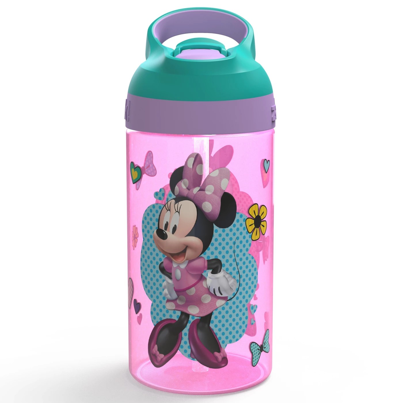 กระติกน้ำพร้อมหลอดดื่มสำหรับเด็ก Zak! 16 Oz. Minnie Mouse Water Bottle with Straw