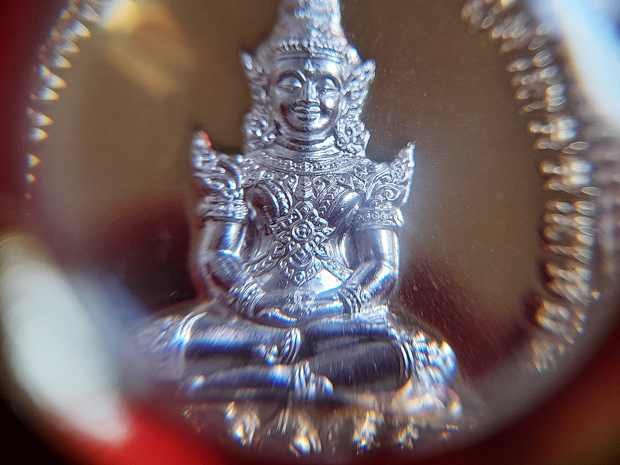 เหรียญสมเด็จองค์ปฐม ยิ้มรับทรัพย์ ปาง สมาธิทรงเครื่องพระจักรพรรดิ หลังยันต์เกราะเพรช เนื้อทองทิพย์ องค์พระเนื้อเงิน(หน้ากาก) ##พิมพ์ใหญ่ ปี2564 #รับประกันแท้ ตอกโค็ด ตอกเลข (สุ่มเลข) - หลวงพ่อเล็ก วัดท่าขนุน (ปลุกเสก พิธีเข้ากรรมฐาน