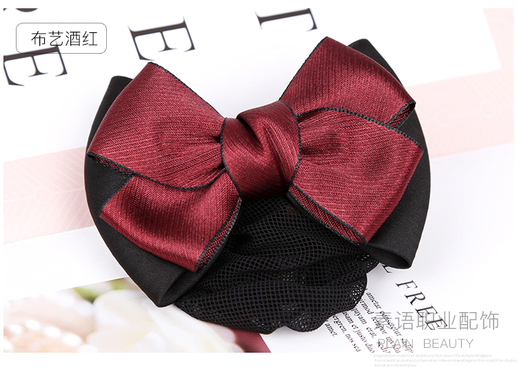 เน็ตติดผม โบว์ติดผม กิ๊ปติดผม โบว์ผูกผม A6211010 สีภาพ