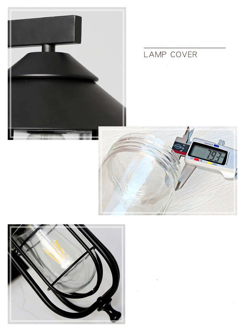 โคมไฟติดผนังภายนอก-ภายในเหล็กดัดสไตล์ European มีครอบแก้ว[WK6042]