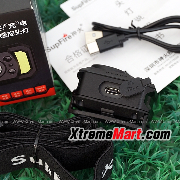 ไฟฉายคาดหัว Supfire HL19 LED XG2 + COB พร้อมระบบ Sensor มือโบกเปิด-ปิด