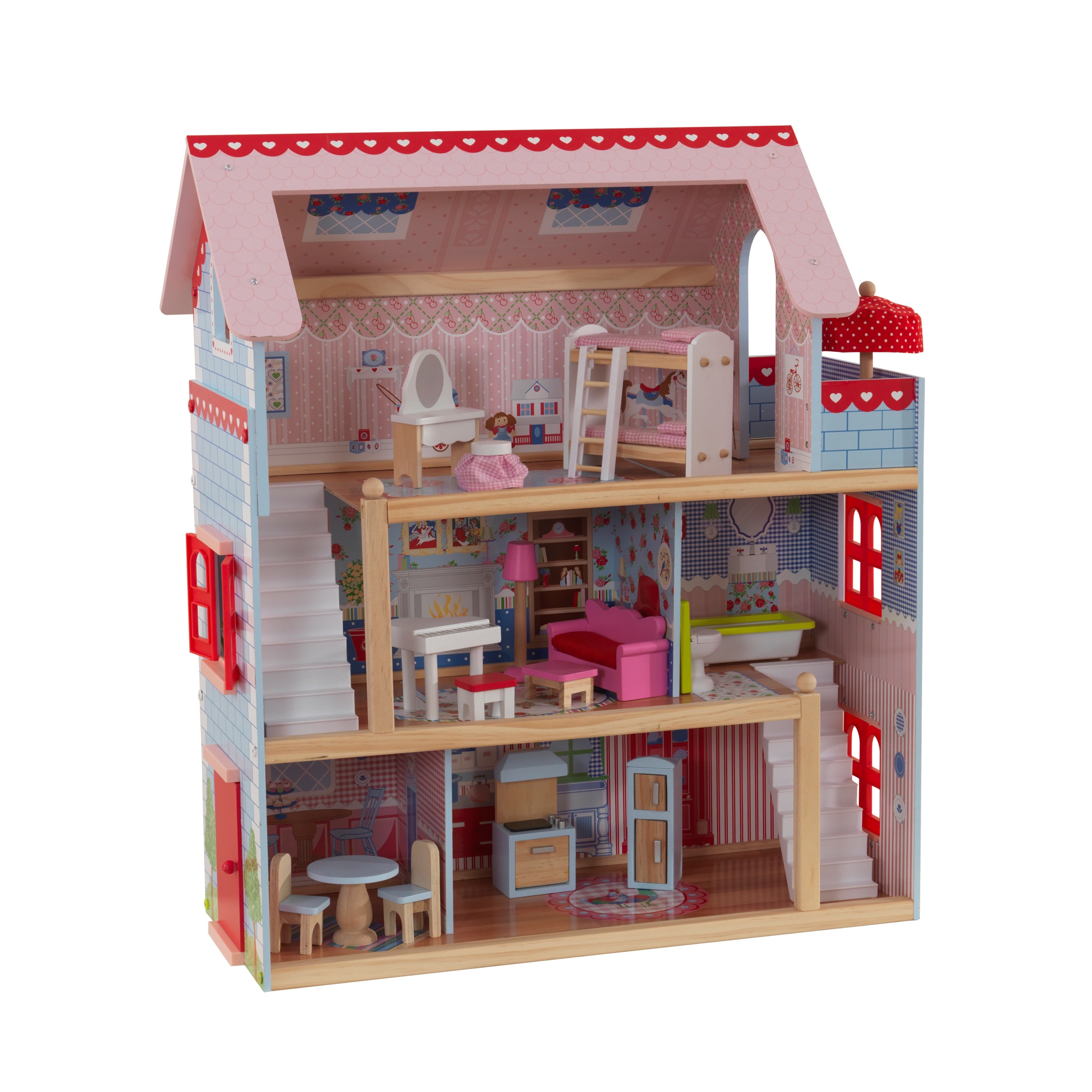 บ้านตุ๊กตาแสนอ่อนหวานขนาดกระทัดรัด Kidkraft Chelsea Doll Cottage