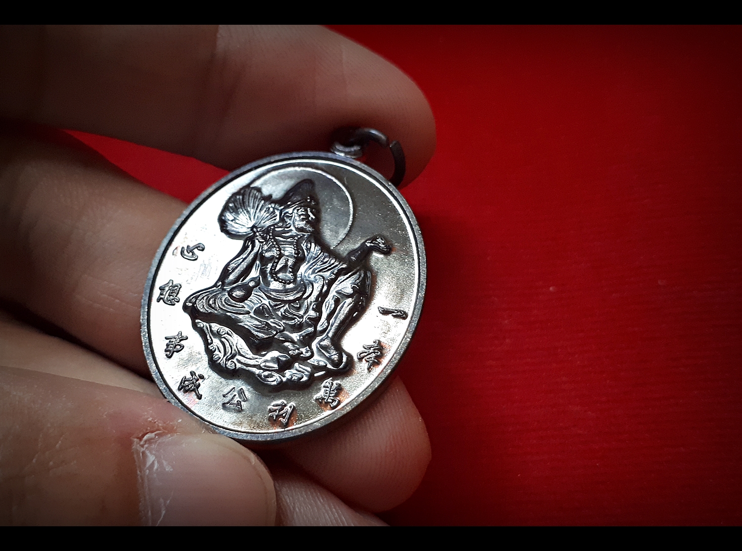 เหรียญพระอรหันต์จี้กง หลังยันต์ฟ้าประทานพร ปี2557 #รับประกันแท้ เนื้อทองแดงรมดำ