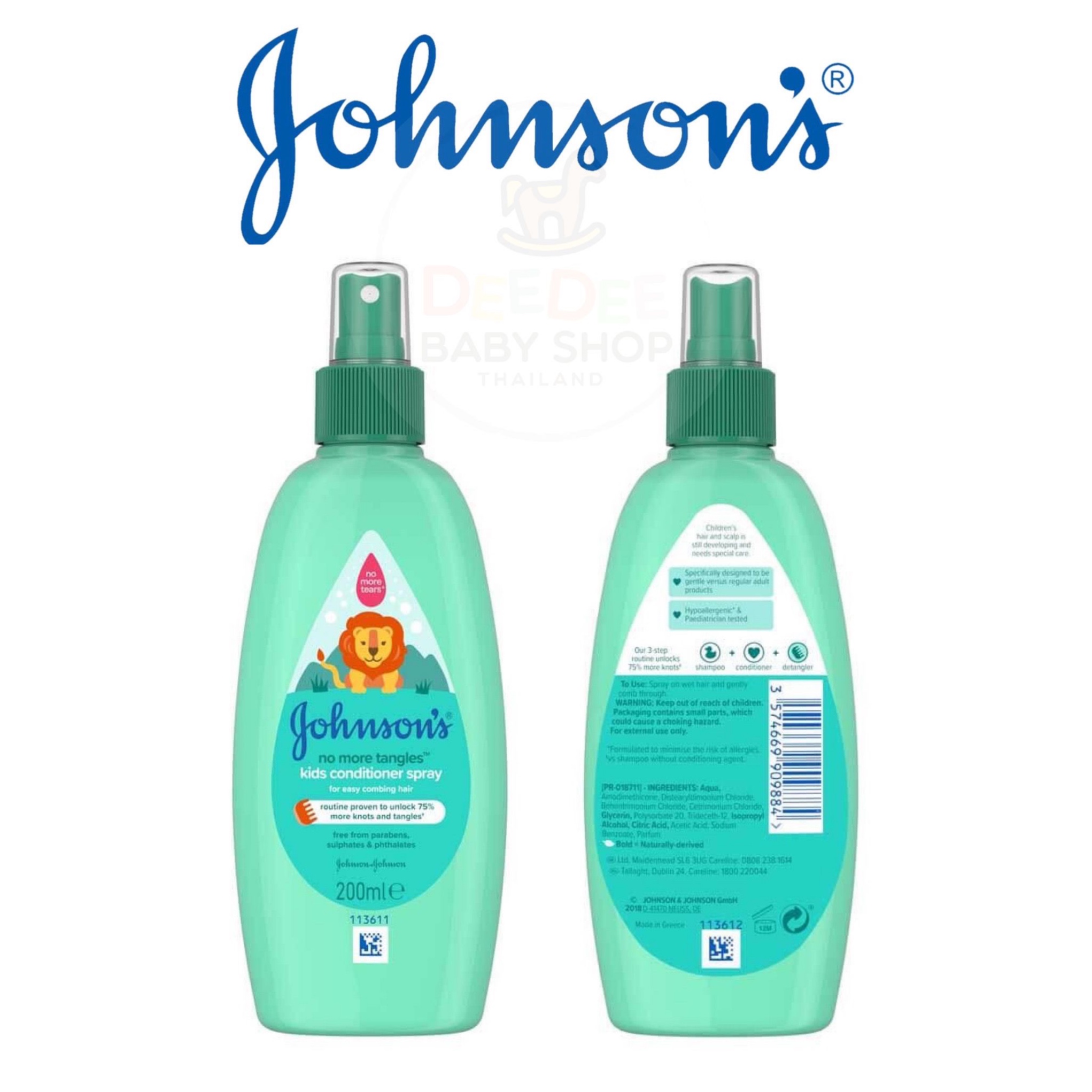 สเปรย์ลดปัญหาเส้นผมพันกันสำหรับเด็ก Johnson's Kids Conditioner Spray - No More Tangles