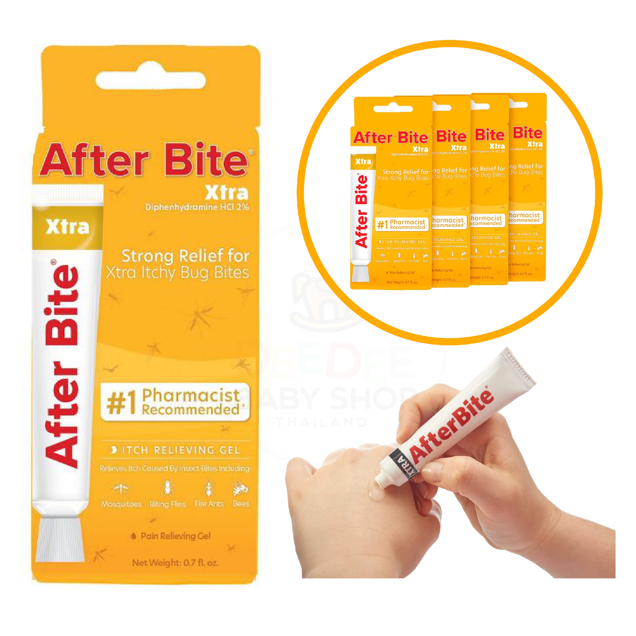 เจลบรรเทาอาการคันจากแมลงสัตว์กัดต่อยสูตรเข้มข้น After Bite XTRA Soothing Gel Bite Treatment with Antihistamine