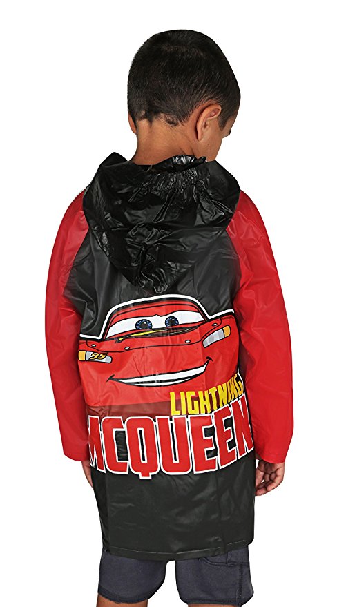เสื้อกันฝนเด็ก Disney Cars Lightning McQueen Hooded Rain Slicker ไซส์ 6/7 จากอเมริกา