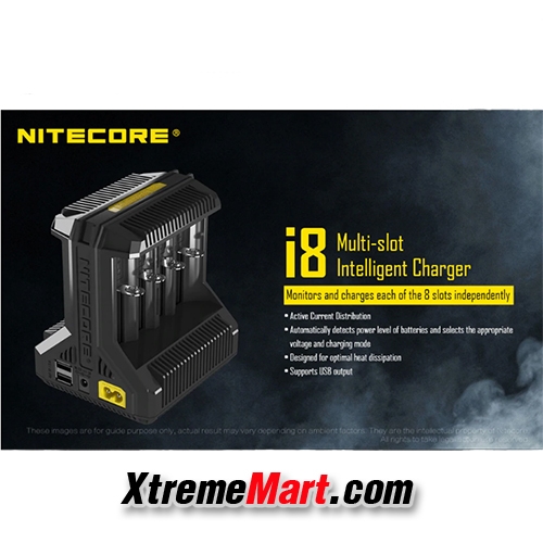 เครื่องชาร์จอัฉริยะ Nitecore i8 Intelligent Charger 8 slot with USB สำหรับ Li-Ion / IMR / Ni-MH แบตเตอรี่