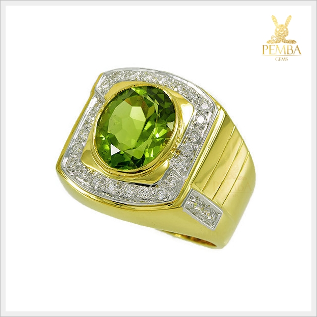 แหวนเพริดอต ทองแท้ เพชรแท้ เสริมอำนาจบารมี(สอบถามราคาได้ค่ะ)