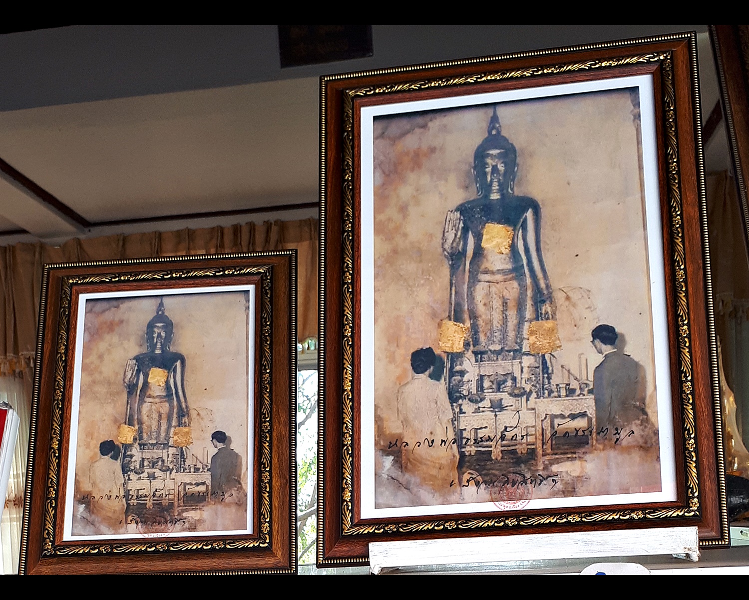 รูปภาพ พระพุทธรูป ปางห้ามญาติ หลวงพ่อธรรมจักร วัดธรรมามูล พร้อมใส่กรอบ