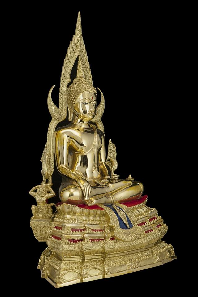 รูปหล่อ พระพุทธชินราช เนื้อทองเหลืองขัดเงา (หน้าตัก9นิ้ว)