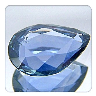 Uhheated Blue Sapphire Uhheated Blue Sapphire รูปหยดน้ำ เจียระไนแบบ 2 หน้าลักษณะ แบน & บาง หนัก 1.74 กะรัต สีน้ำเงิน สีหวานสวย