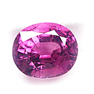 Malaya Garnet (Pyrope-Spessartite) พลอยมาลายา การ์เน็ต รูปไข่ หนัก 3.92 กะรัต สีม่วงอมชมพู สีหวานสวย ความสะอาดมองตาเปล่าไม่มีตำหนิ