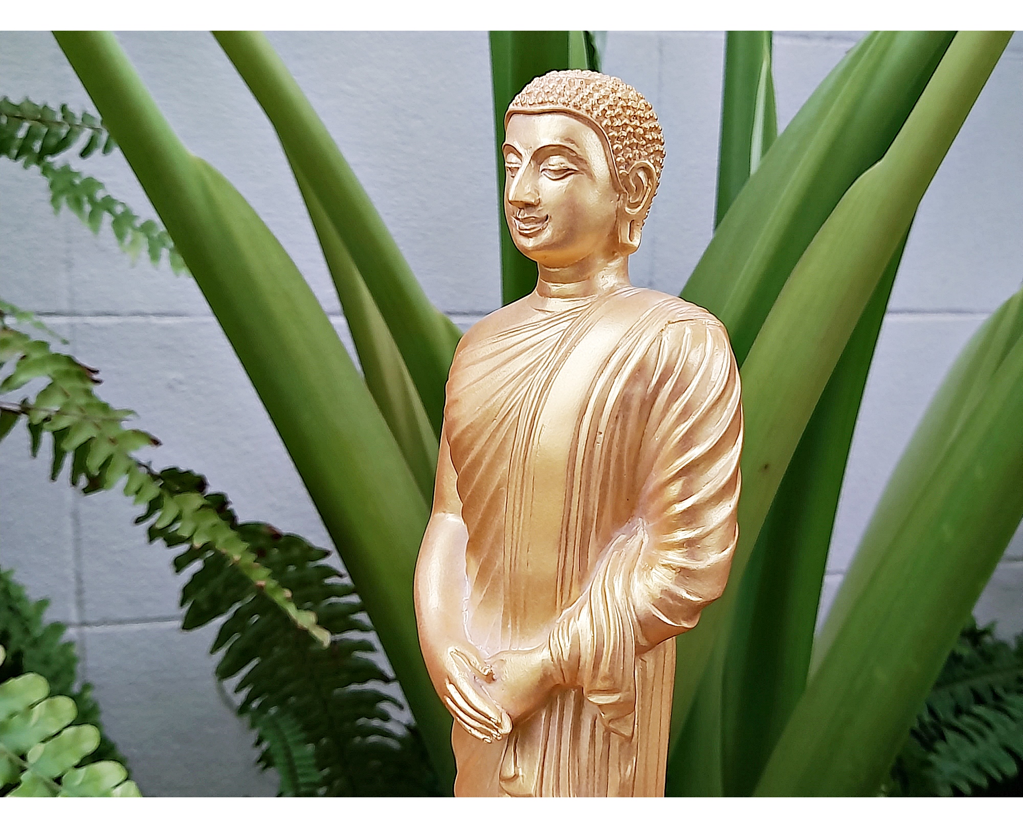 รูปหล่อ พระสีวลี(ผู้เป็นเลิศทางด้านลาภ) (ปางไม่แบกทุก พ้นทุกข์ ได้ลาภแบบไม่ต้องแบกทุกข์) (ขนาดตั้งบูชา สูง13นิ้ว) เนื้อเรซิ่น สีทองมุข ปี2564 #รับประกันแท้