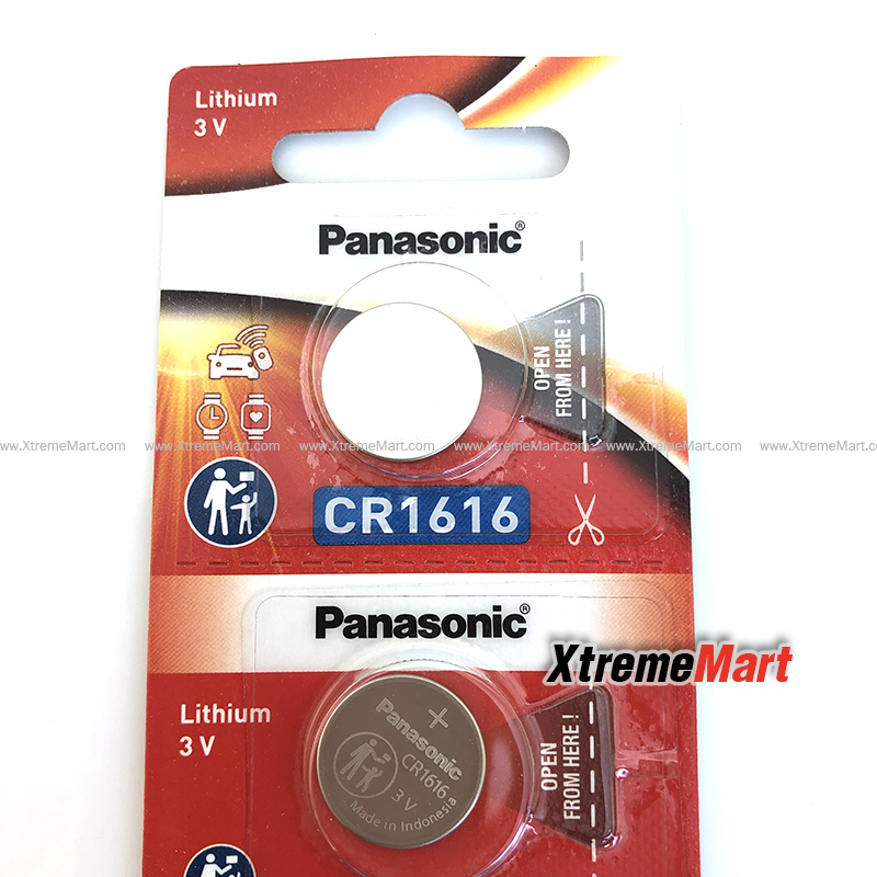 ถ่านกระดุม Panasonic รุ่น CR1616 Lithium 3V แผงสีแดง ของแท้ (ก้อนละ)