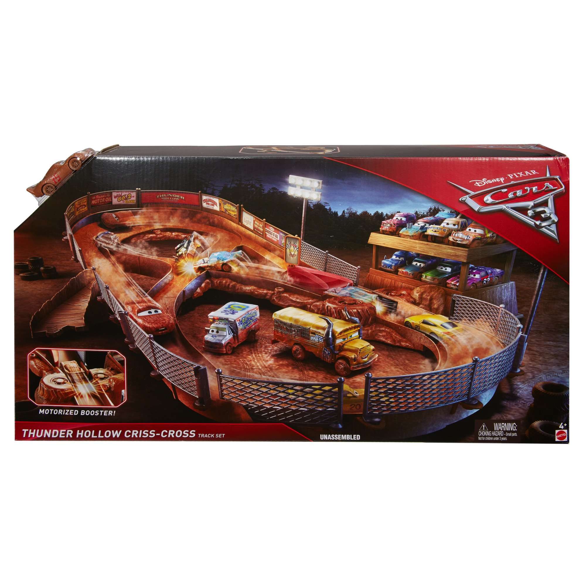ชุดสนามแข่งรถจำลอง Mattel Disney Pixar Cars 3 Thunder Hollow Criss-Cross Track Set