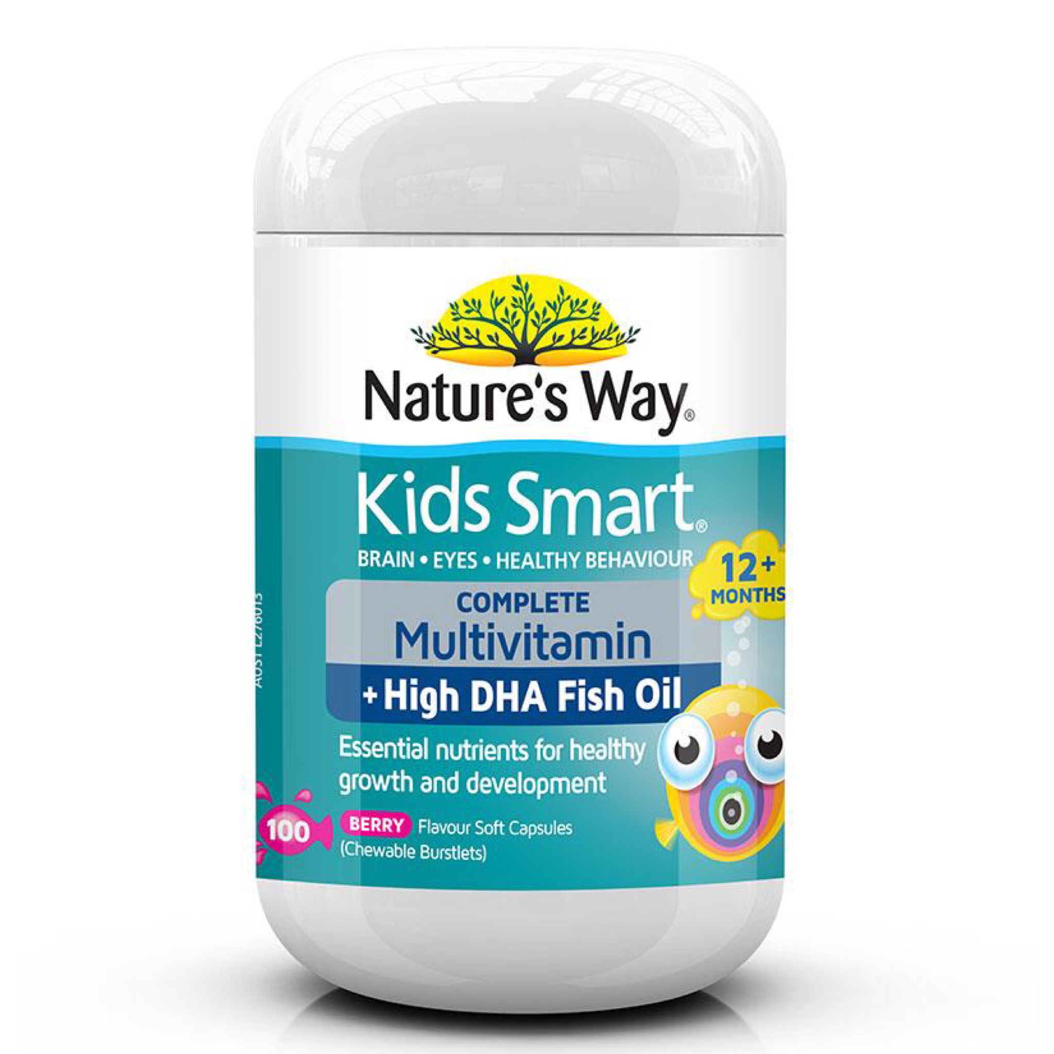 วิตามินรวมพร้อมแร่ธาตุ DHA สำหรับเด็ก Nature's Way Kids Smart COMPLETE Multivitamin + High DHA Fish Oil (100 Soft Capsules)