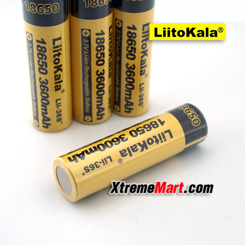 แบตเตอรี่ชาร์จได้ LiitoKala 18650 Lii-36S+ หัวนูน 3.7V Li-ion 3600mAh (ของแท้ ความจุเต็ม) Lithium battery (ก้อนละ)
