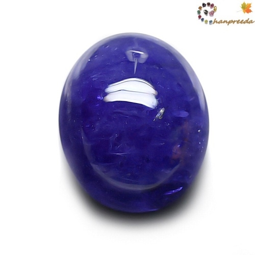 Rare Cabochon Blue Sapphire พลอยไพลินหลังเบี้ย รูปไข่ ขนาดใหญ่ หนัก 17.80 กะรัต สีน้ำเงิน สีสวย ไม่ติดดำ ความโค้งนูนสวย เจียระไนสวย