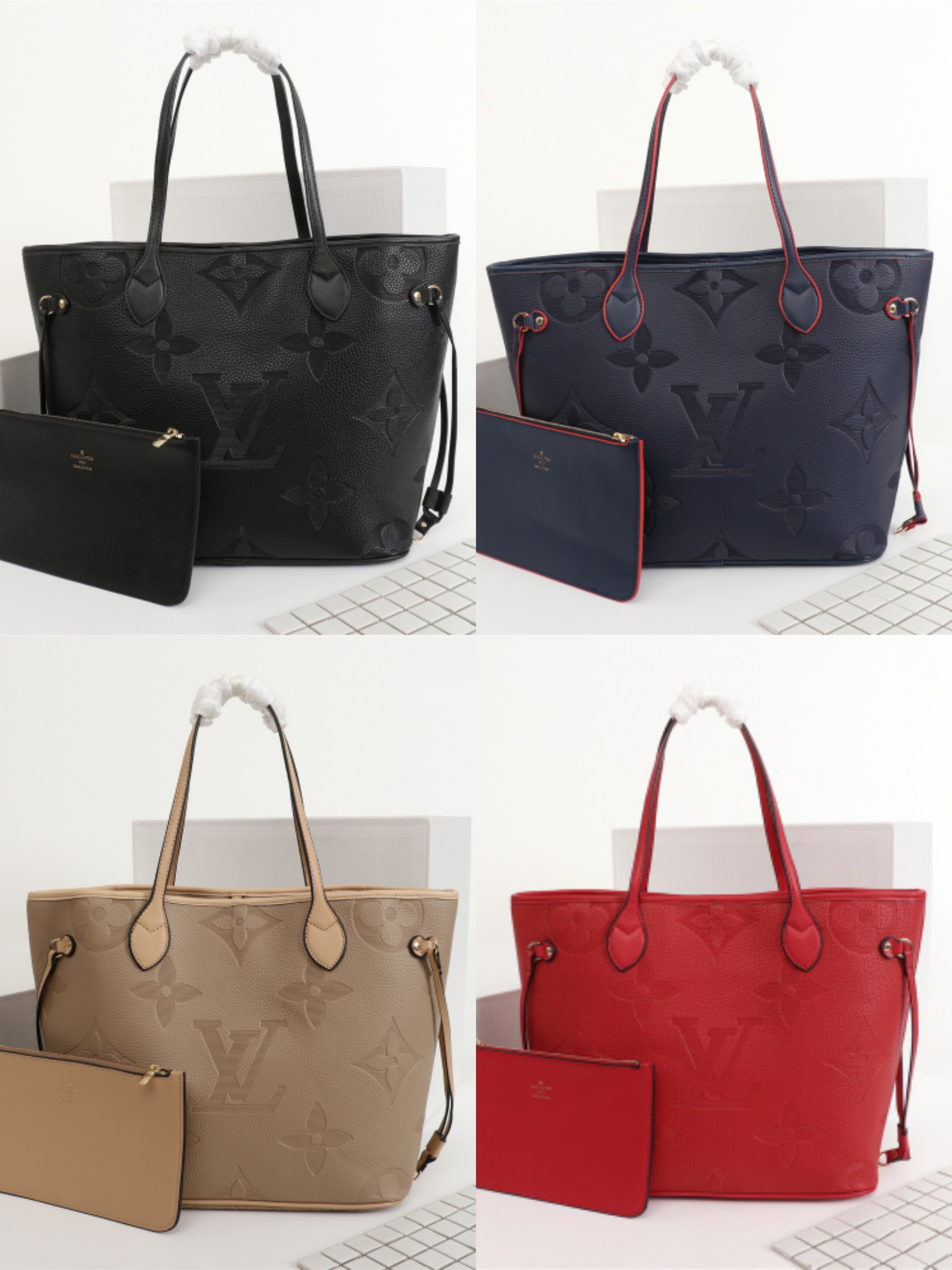 พร้อมส่ง กระเป๋า lv neverfull monogram mm