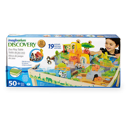 โต๊ะกิจกรรมพร้อมของเล่นไม้สุดคลาสสิค Imaginarium Discovery - Zoo Play Table