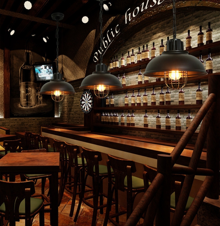 โคมไฟห้อยเพดาน Cafe American Indistrial 33x35cm [MC001-1]